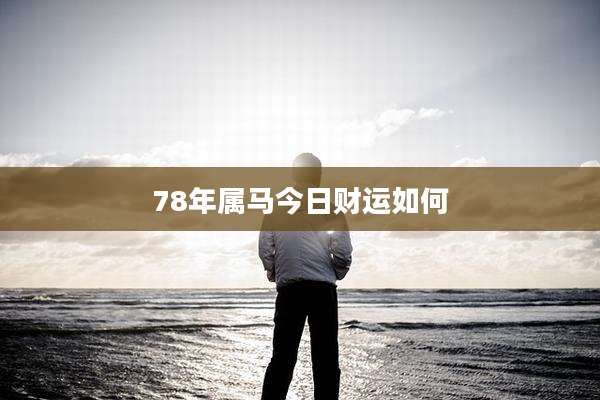 78年属马今日财运如何