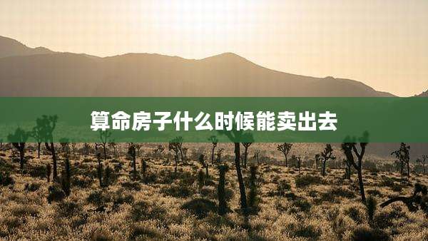 算命房子什么时候能卖出去