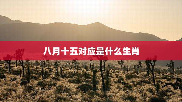 八月十五对应是什么生肖