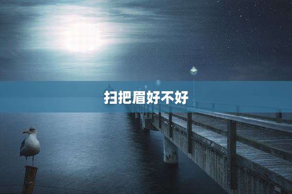 扫把眉好不好