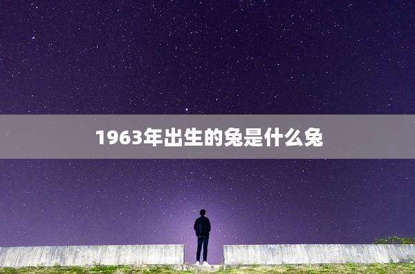 1963年出生的兔是什么兔