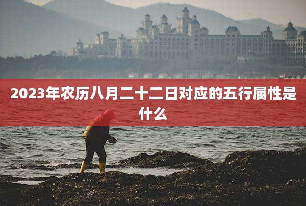 2023年农历八月二十二日对应的五行属性是什么