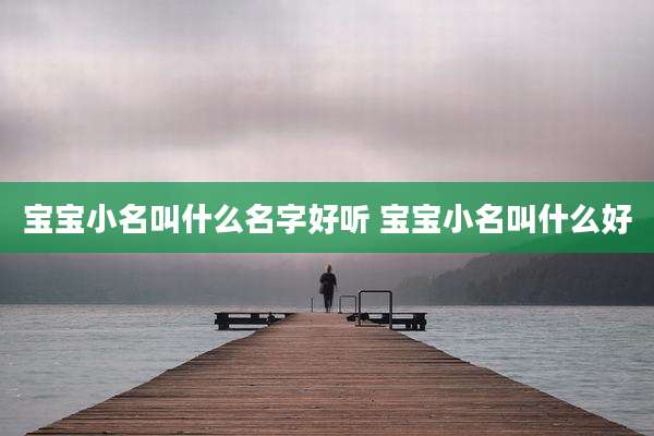 宝宝小名叫什么名字好听 宝宝小名叫什么好