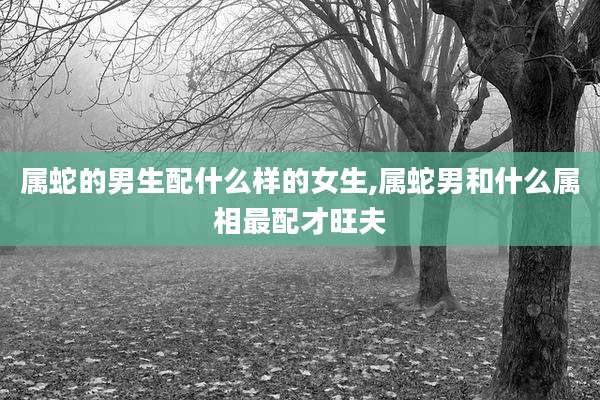 属蛇的男生配什么样的女生,属蛇男和什么属相最配才旺夫