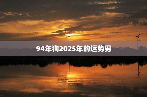 94年狗2025年的运势男