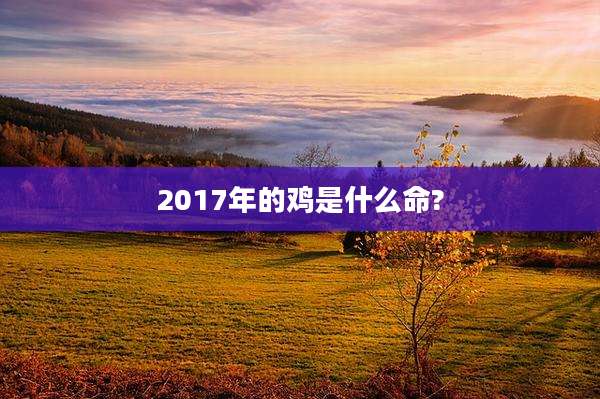 2017年的鸡是什么命?
