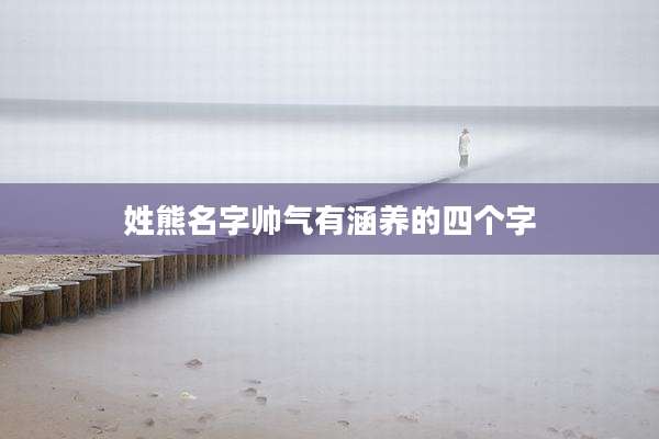 姓熊名字帅气有涵养的四个字