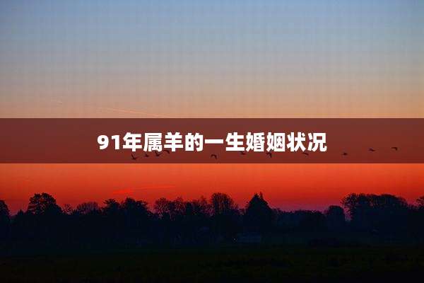 91年属羊的一生婚姻状况