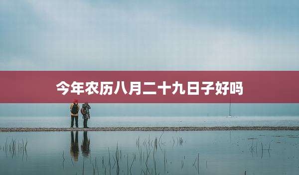 今年农历八月二十九日子好吗