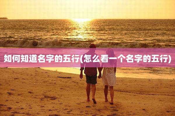 如何知道名字的五行(怎么看一个名字的五行)