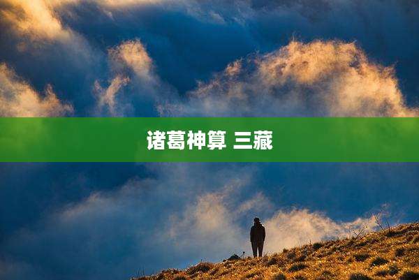 诸葛神算 三藏