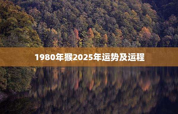 1980年猴2025年运势及运程