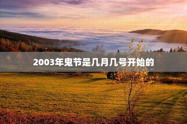 2003年鬼节是几月几号开始的