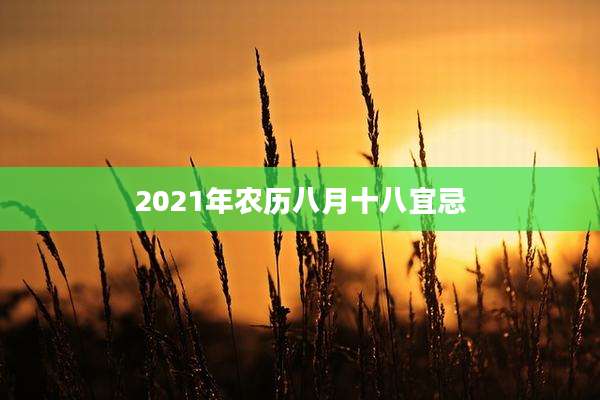 2021年农历八月十八宜忌