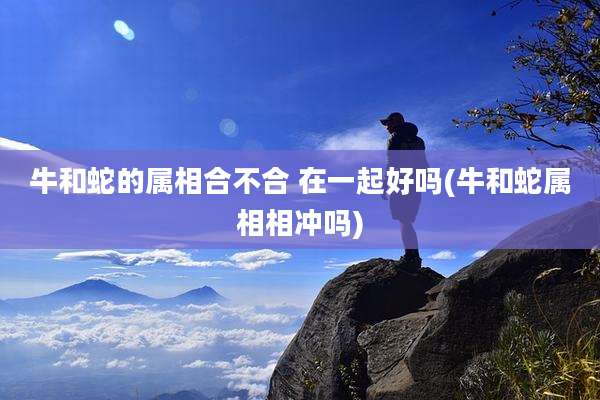 牛和蛇的属相合不合 在一起好吗(牛和蛇属相相冲吗)