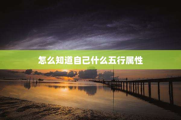 怎么知道自己什么五行属性