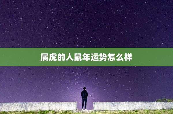 属虎的人鼠年运势怎么样