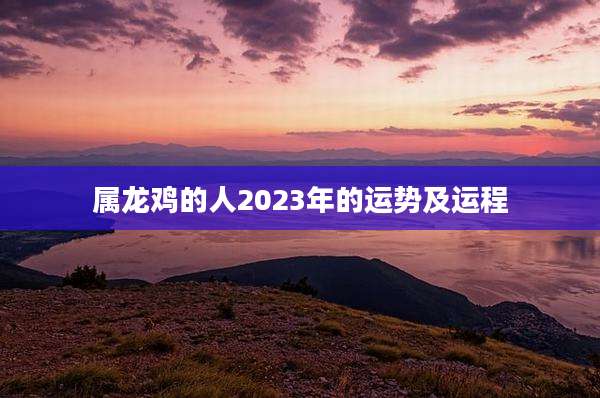 属龙鸡的人2023年的运势及运程