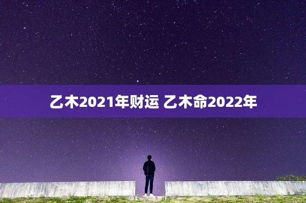 乙木2021年财运 乙木命2022年