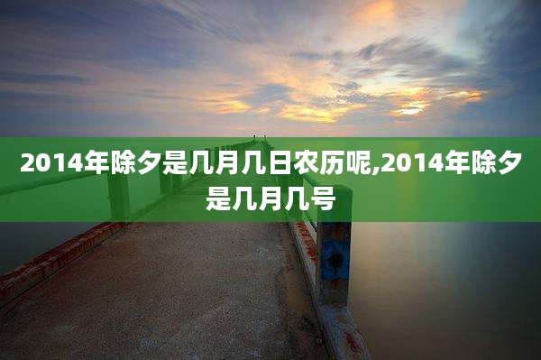 2014年除夕是几月几日农历呢,2014年除夕是几月几号