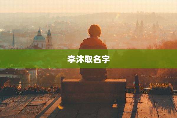 李沐取名字