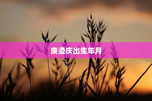 庾澄庆出生年月