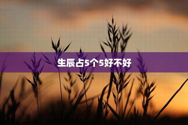 生辰占5个5好不好