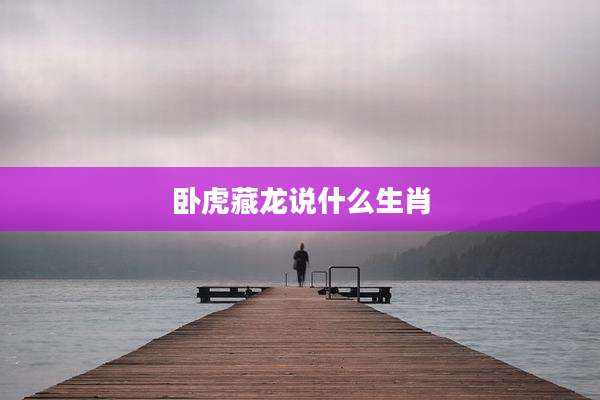 卧虎藏龙说什么生肖