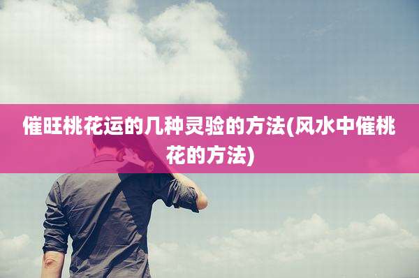 催旺桃花运的几种灵验的方法(风水中催桃花的方法)