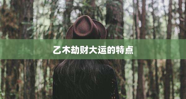 乙木劫财大运的特点