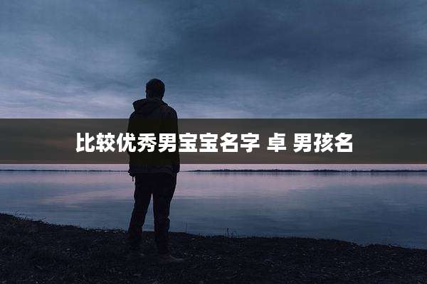 比较优秀男宝宝名字 卓 男孩名