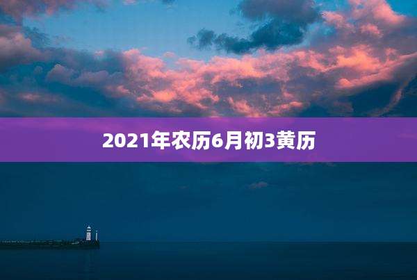 2021年农历6月初3黄历
