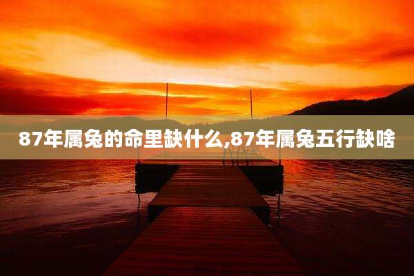 87年属兔的命里缺什么,87年属兔五行缺啥