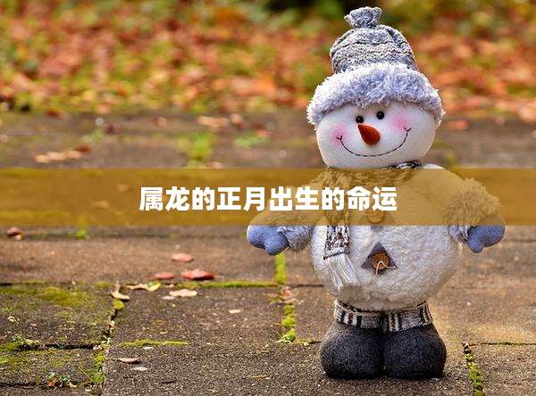 属龙的正月出生的命运