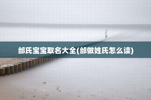 邰氏宝宝取名大全(邰做姓氏怎么读)