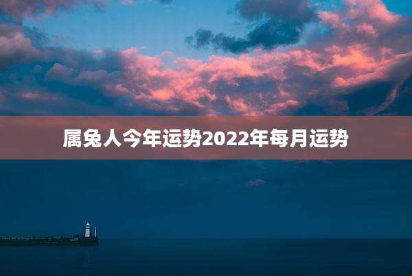 属兔人今年运势2022年每月运势