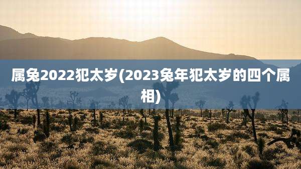 属兔2022犯太岁(2023兔年犯太岁的四个属相)