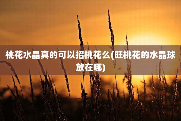 桃花水晶真的可以招桃花么(旺桃花的水晶球放在哪)