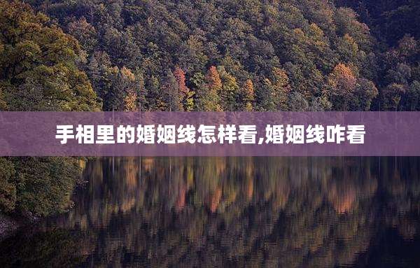 手相里的婚姻线怎样看,婚姻线咋看