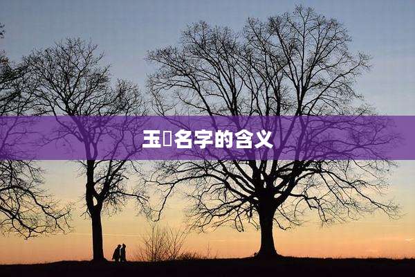 玉瑄名字的含义