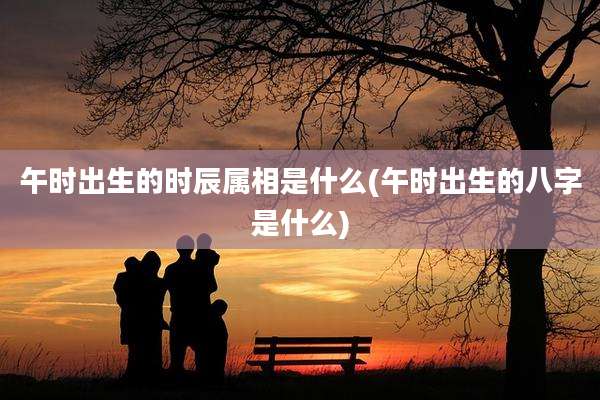 午时出生的时辰属相是什么(午时出生的八字是什么)