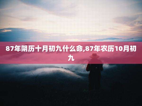 87年阴历十月初九什么命,87年农历10月初九