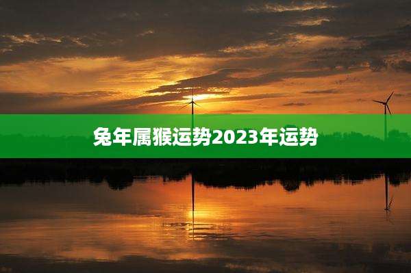 兔年属猴运势2023年运势
