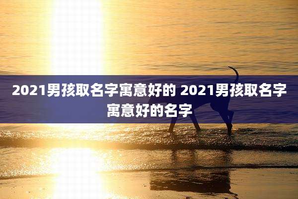 2021男孩取名字寓意好的 2021男孩取名字寓意好的名字