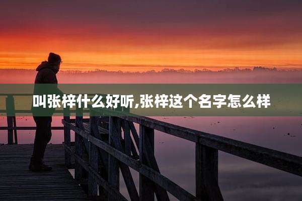 叫张梓什么好听,张梓这个名字怎么样