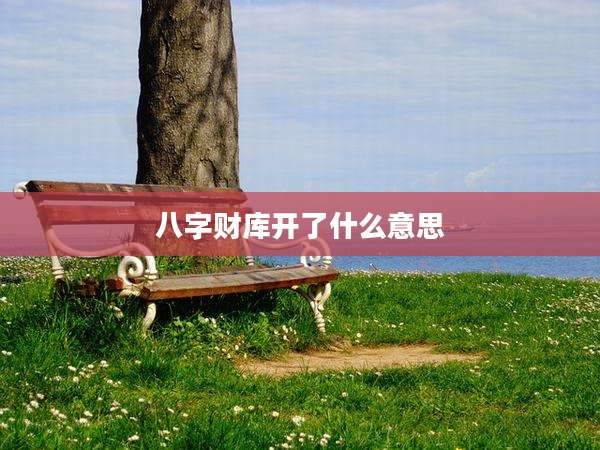 八字财库开了什么意思