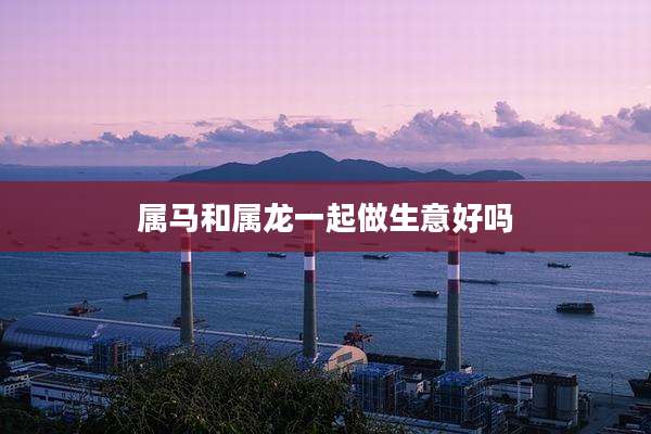 属马和属龙一起做生意好吗