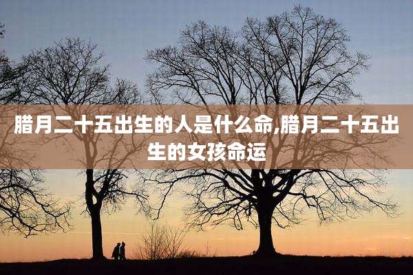 腊月二十五出生的人是什么命,腊月二十五出生的女孩命运