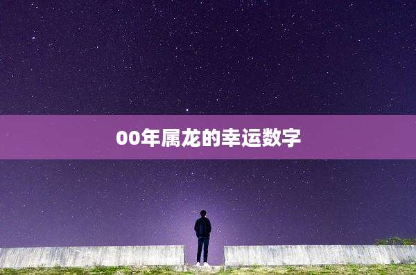 00年属龙的幸运数字