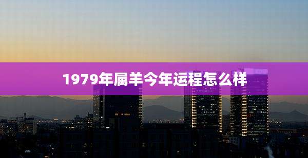 1979年属羊今年运程怎么样